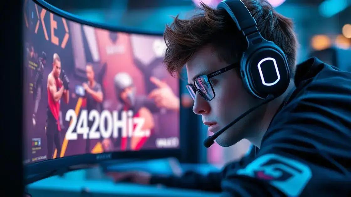 Vantagens de um monitor 240Hz em partidas competitivas