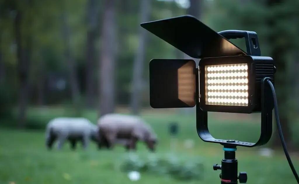 Luz de led portátil recarregável para fotografia externa: ilumine suas imagens