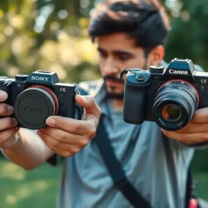 Melhor câmera mirrorless Sony vs Canon 2025: Descubra qual é a vencedora