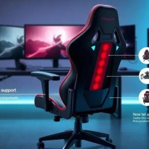 Cadeira gamer com suporte lombar e ajustes ergonômicos: o que saber