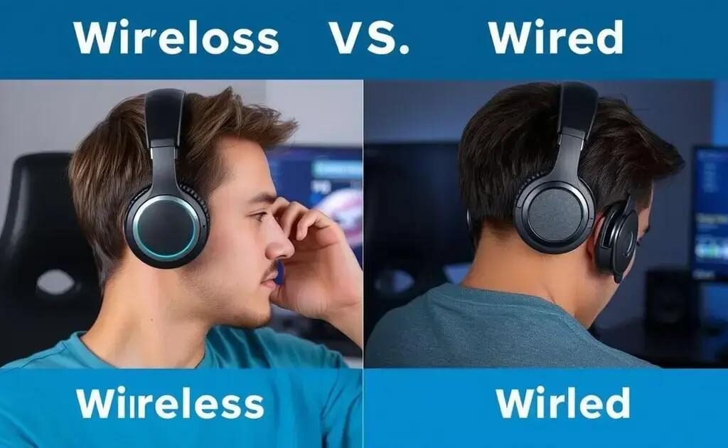 Comparativo fone de ouvido sem fio vs com fio para jogos: qual escolher?