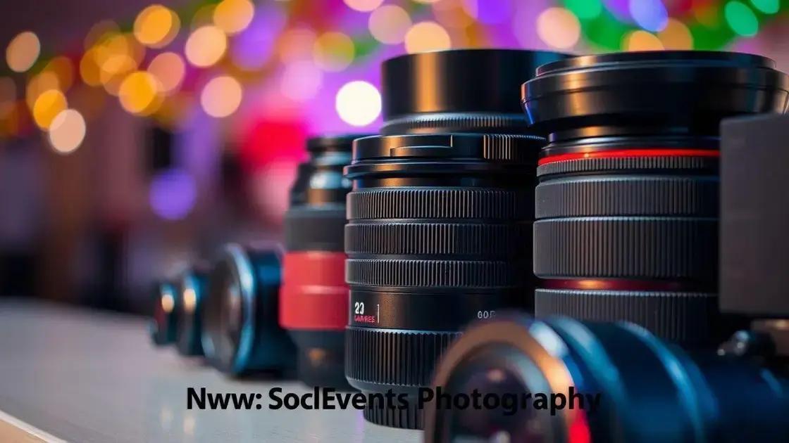 A importância das lentes na fotografia de eventos sociais