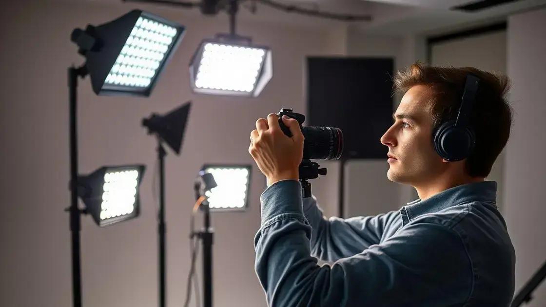 Configurações ideais para retratos com LED