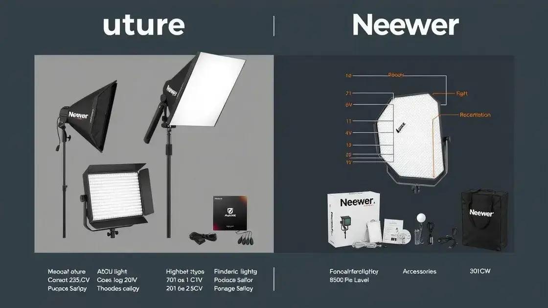 Características e especificações dos produtos
