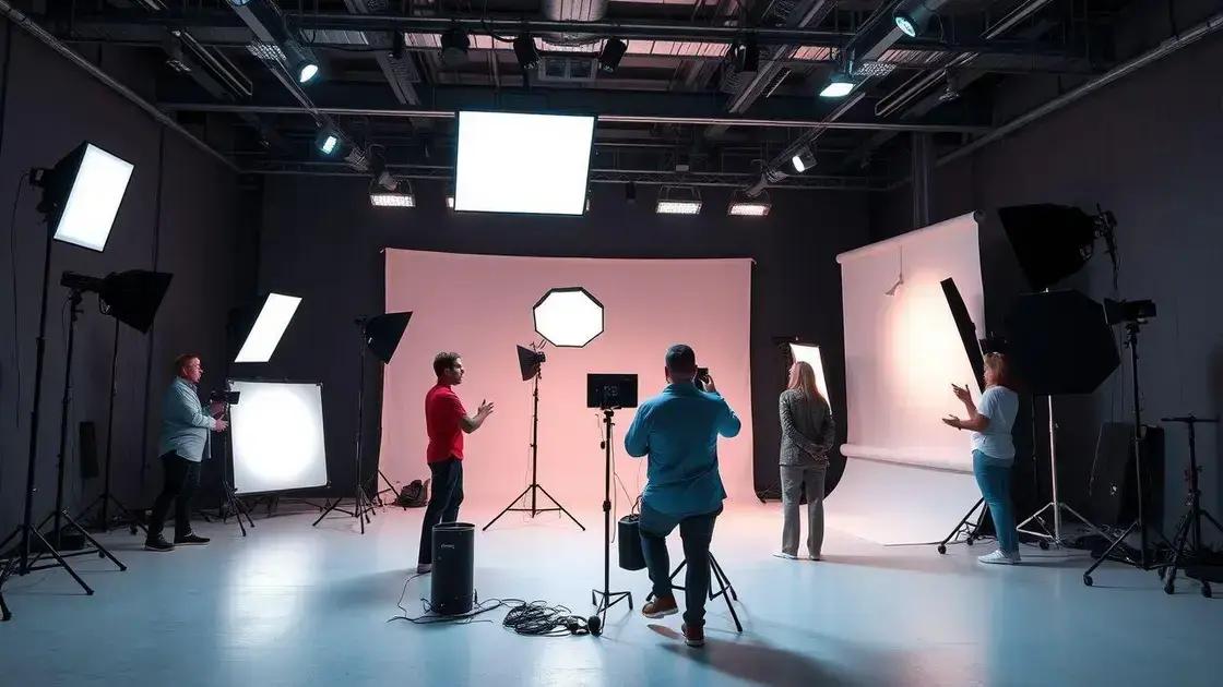 Vantagens da luz contínua em estúdios