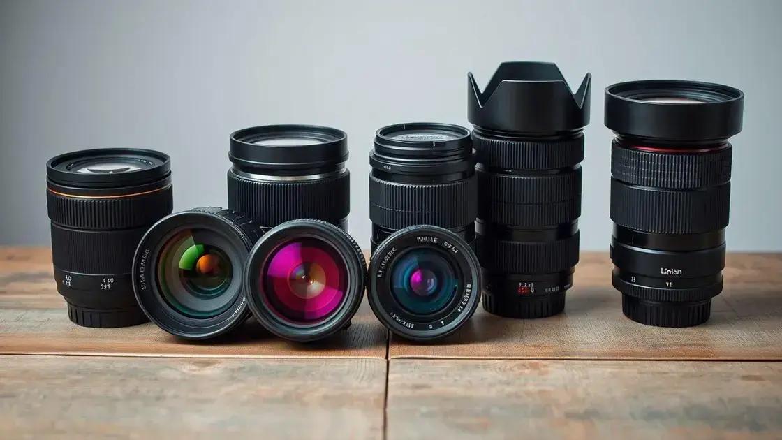 Tipos de lentes e suas aplicações em fotografia