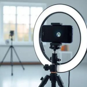 Anel iluminador led flexível ring light tripé 20cm: melhore suas fotos agora