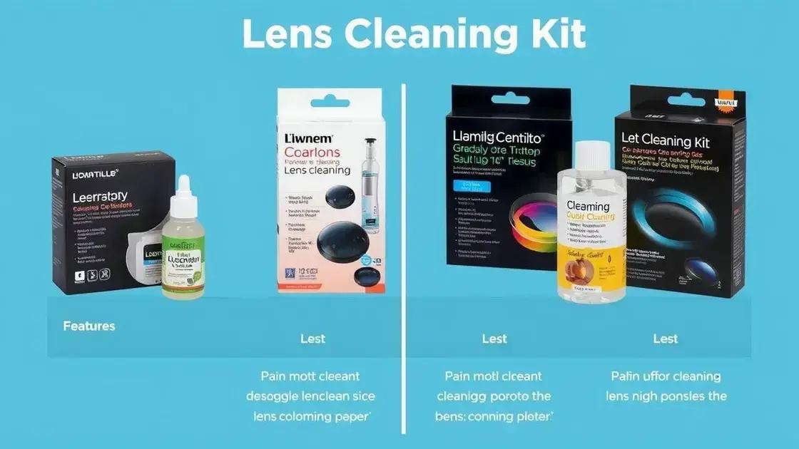 Comparação dos kits de limpeza mais vendidos