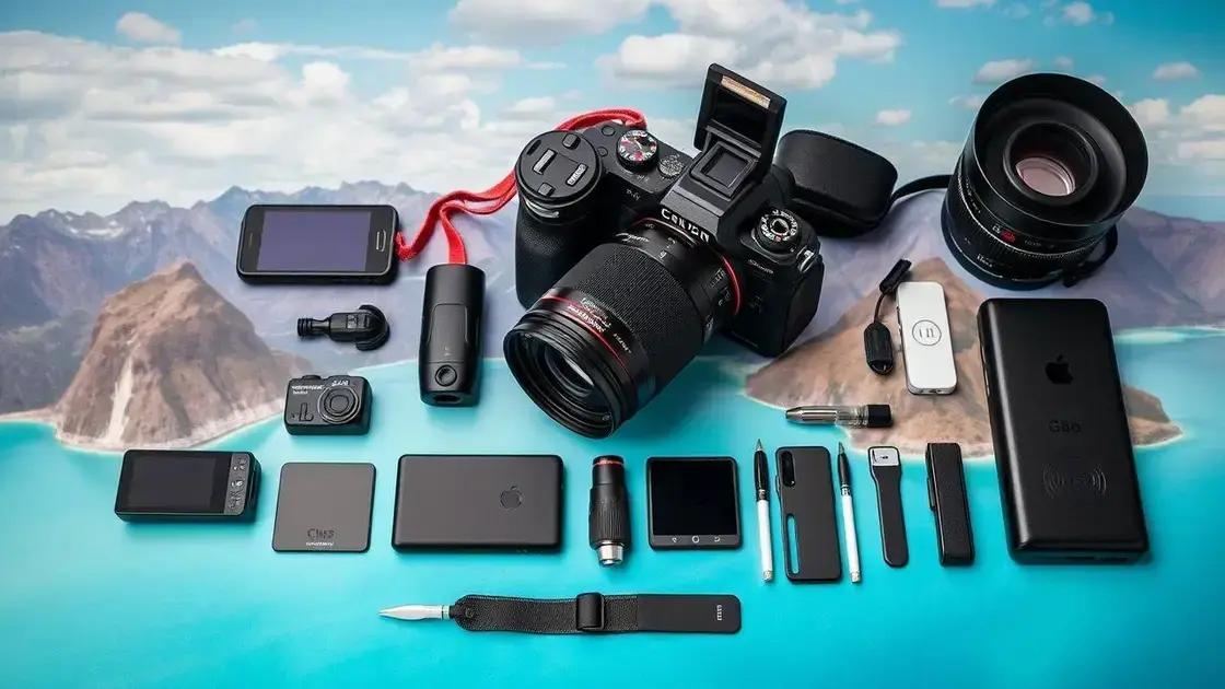 Principais características de câmeras potentes para viagens