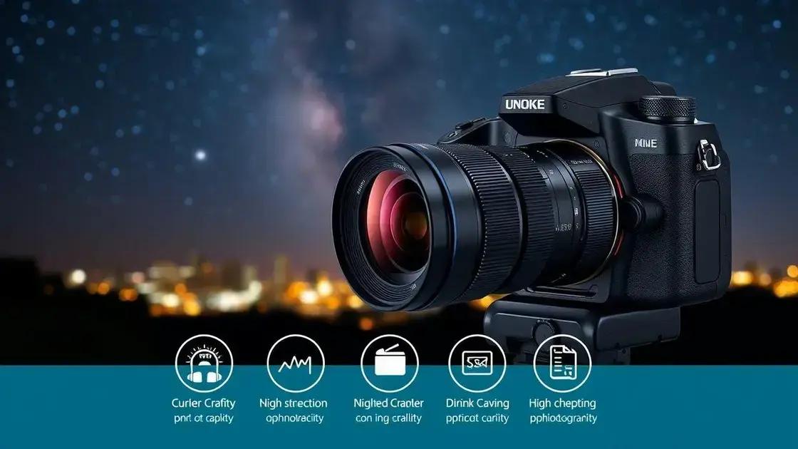 Características essenciais de uma boa câmera para fotos à noite