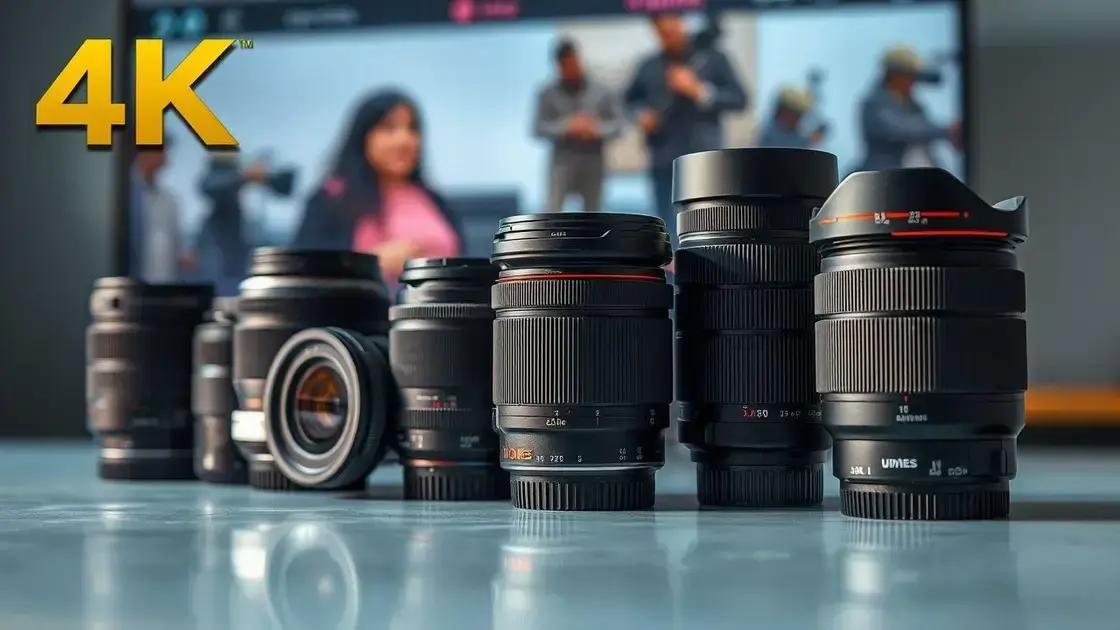 A importância das lentes na gravação em 4K
