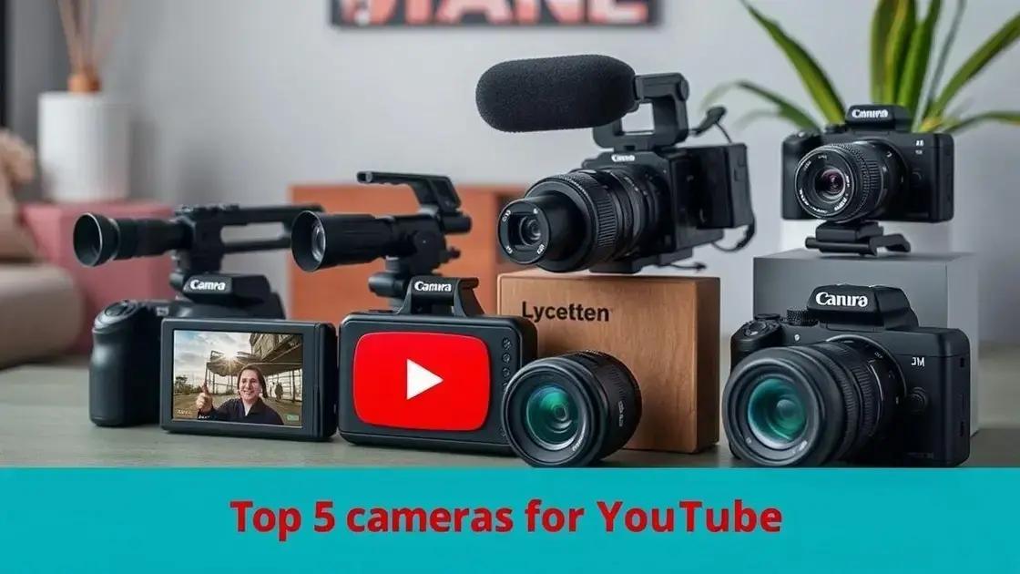 top 5 câmeras para YouTube em 2025