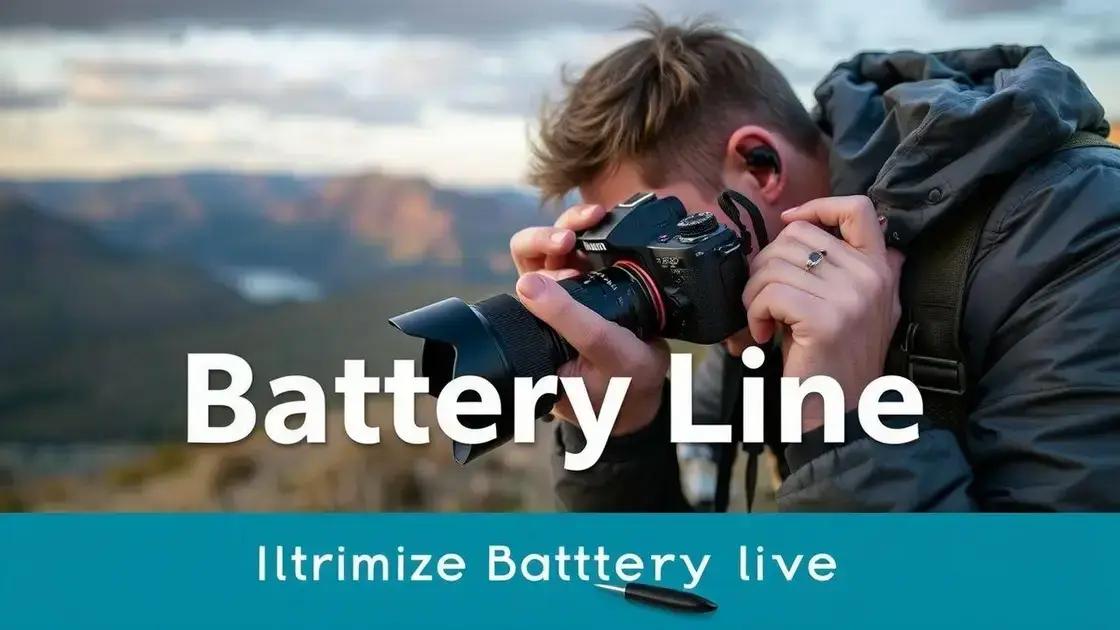 Dicas para otimizar a bateria da sua câmera