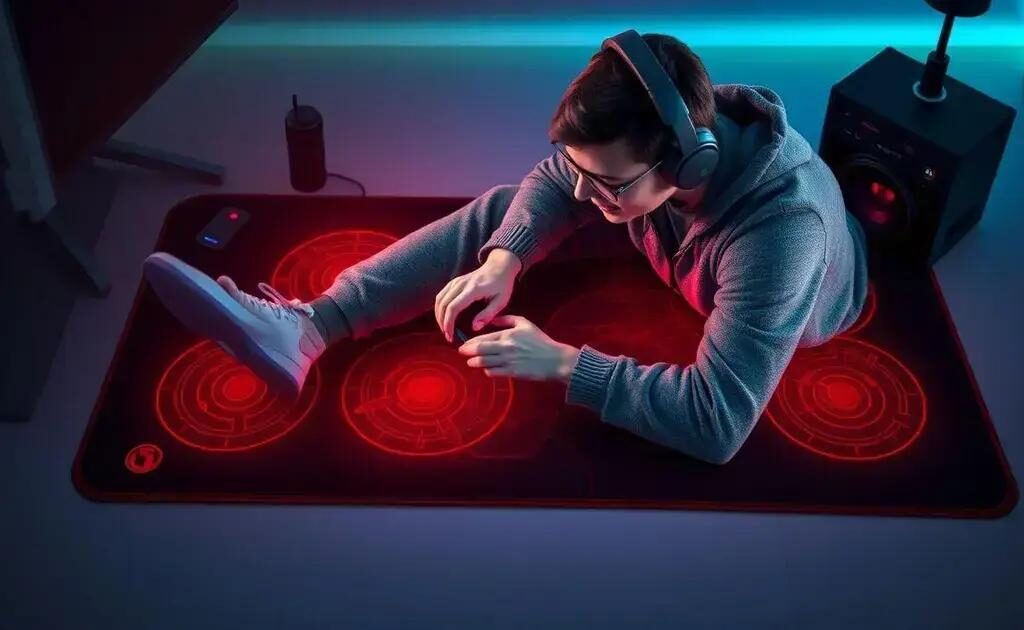 Tapete aquecido inteligente para sessões longas de jogo