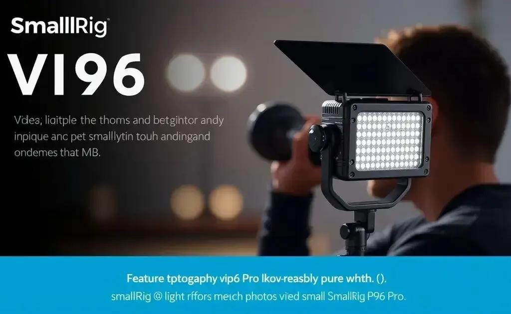 Luz de vídeo led smallrig vibe p96 pro: sua aliada na fotografia e streaming