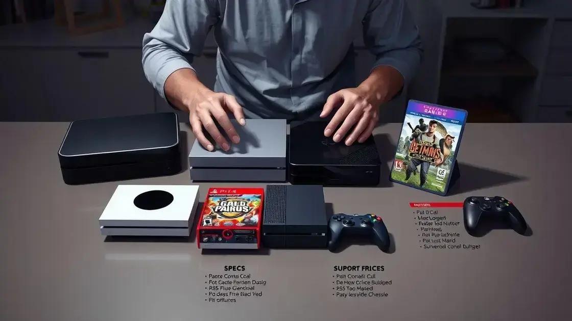 Características a considerar ao escolher um console