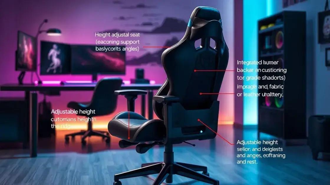 Características essenciais em uma cadeira gamer