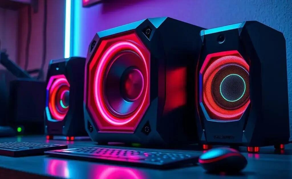 Alto-falante gaming RGB com subwoofer mais vendido em 2025