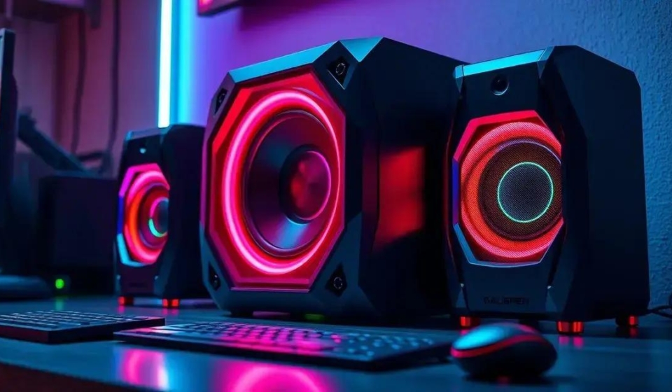 Alto-falante gaming RGB com subwoofer mais vendido em 2025